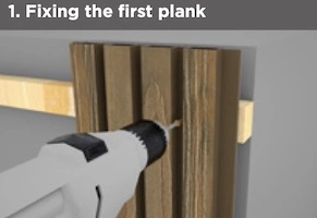 fixing first cladding